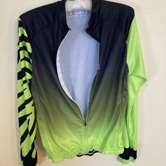 Voofly Athletic Apparel Neon Green and Black Bicycle Jersey Size Small Pockets - Picture 11 of 11